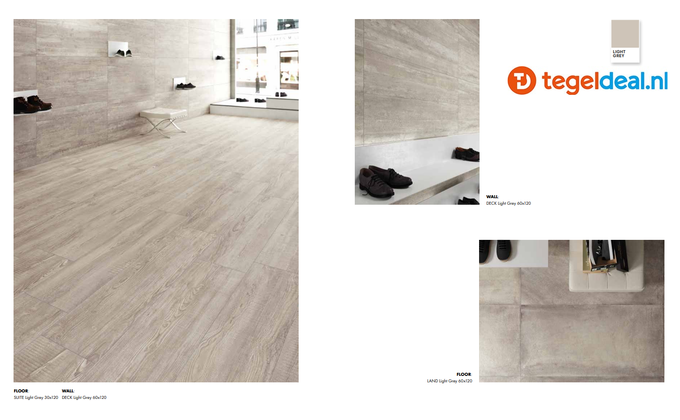 LandConcept Light Grey, 60x60 cm grip, antislip, Castelvetro, stoere